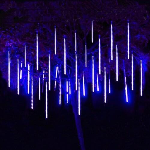 Holiday Lights 30cm /50CM Meteor Shower Rain Tubes Led outdoor Light 100-240V Christmas String Light Wedding Garden Decoration
