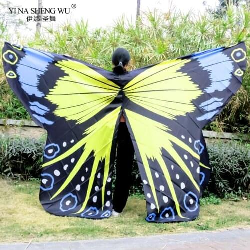 Kids Adult Belly Dance Butterfly Wings Monarch Bellydance Wings Costume Accessory Butterfly Wings Child Girl Women NO Sticks