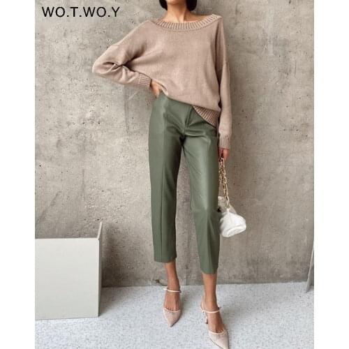 WO.T.WO.Y Women's Straight Trousers