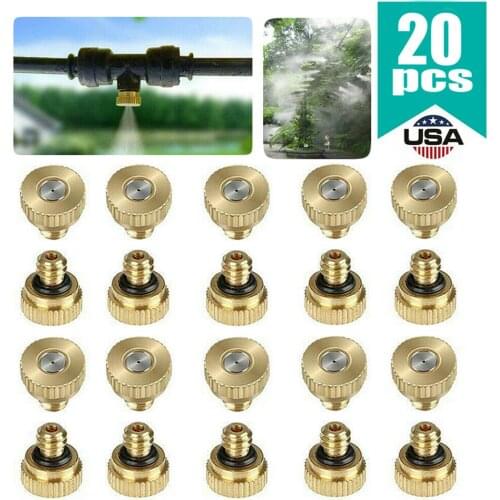 20x Cooling System Misting Nozzles Water Mister Garden Patio Lawn Tool