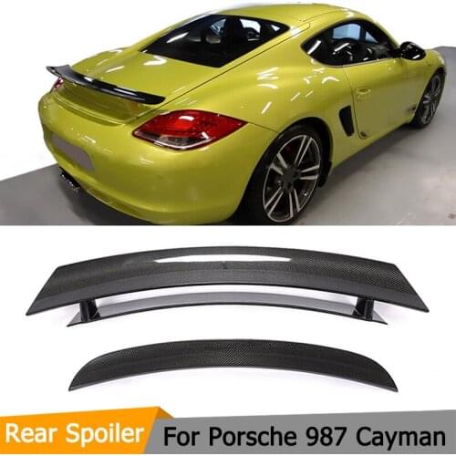 For porsche cayman spoiler 987 high quality carbon fiber rear spoiler wings suitable porsche 987 cayman spoilers 2005-2012