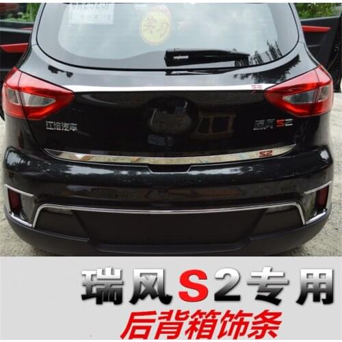 Car accessories Stainless steel Car trunk tailgate trunk trim strip rear trim for 2015 JAC Refine S2 Car styling