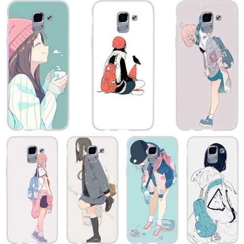 Phone case For Samsung Galaxy J6 J4 J8 Plus J7 2018 J3 J5 J7 Prime Pro 2017 2016 Covers Japanese style Clothes Fashion Girls