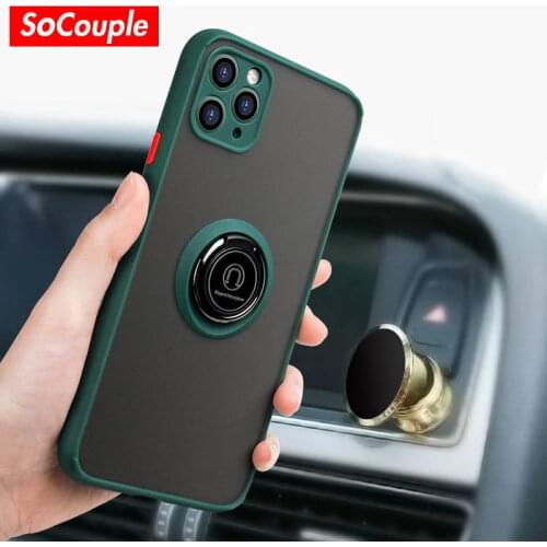 SoCouple Shockproof Case For iphone 7 8 PLus X Xs Max XR SE Cover For iphone 11 12 Pro Max Car Holder Magnetic Bracket Ring Case