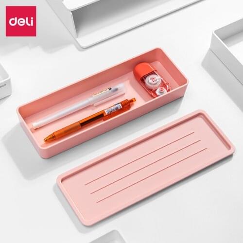 Deli Nusign Pencil Case Desk Organizer stationery box Kawaii Korean Multi-function Large capacity penholder School supplies