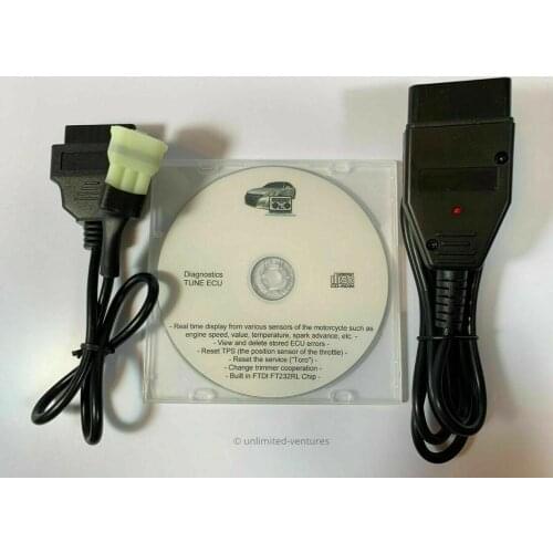 OBD2 USB Cable + adapter for TuneECU KTM Motorcycles FTDI FT232 Tune Ecu