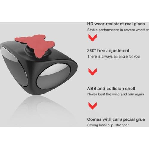 3R Car Front Wheel Mirror Auxiliary Rear-view Mirror without Blind Spot Car Two-in-One 360-degree Adjustable and Coach Mirror