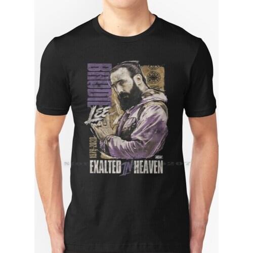 Brodie Lee Exalted In Heaven T Shirt 100% Pure Cotton Brodie Lee Jon Huber Brodie Lee Wrestling Wrestler Dark Order All Elite