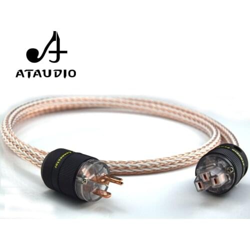 ATAUDIO HIFI 12TC Power Cable High Quality 6N OCC Hifi Power Cord with US Plug for Amplifier DVD Mulitimedia