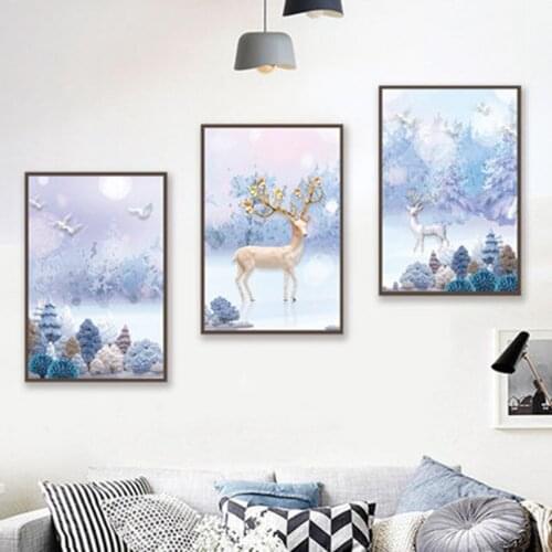 Painting By Numbers Abstract Cerf Nordique Series Pictures Scenery Paintings By Numbers Colors Drawing Peinture Art