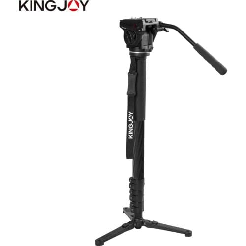 KINGJOY Official MP3208F+VT-3510 Carbon Fiber Monopod Dslr For All Models Camera Tripod Stand Movil Flexible Stativ SLR DSLR