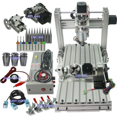 LY Mini DIY CNC 3020 Update 4020 Metal Aluminum Milling Machine 400W Dektop 3-5 Axis 3040 Engraving Wood Router Engraver Machine