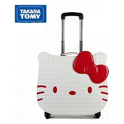 Hello Kitty Cartoon Cute Creative Personality Children Trolley Case Password Box Boarding Luggage Universal Wheel