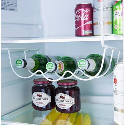 New Kitchen Refrigerator Storage Rack Can Beer Bottle Holder Organizer Cabinet Shelf