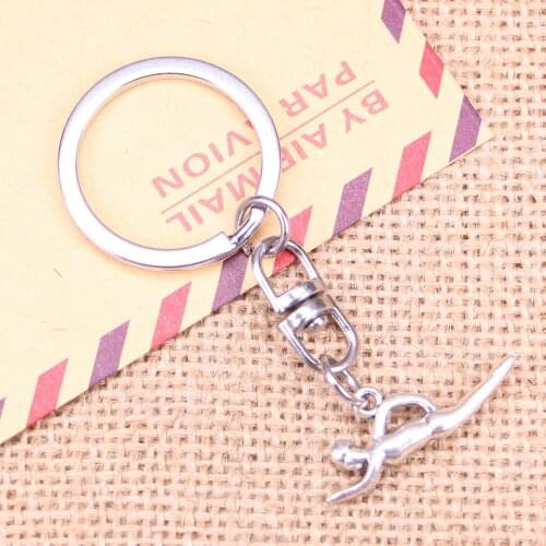 New Fashion Keychain 29x11mm swimming swimmer sporter Pendants DIY Men Jewelry Car Key Chain Ring Holder Souvenir For Gift