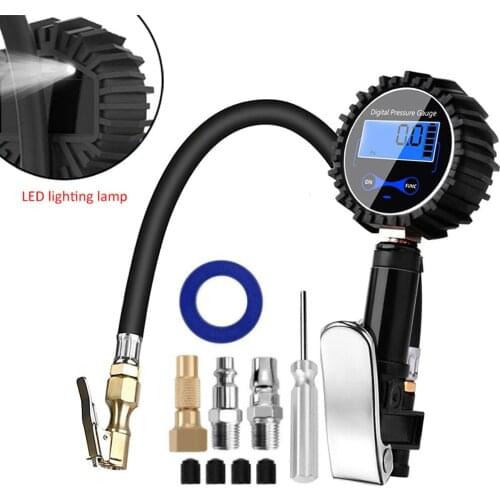 New Digital Air Tyre Tire Inflator w/ Pressure Gauge 200PSI Chuck for Truck/Car/Bike Jy31 19 Dropship