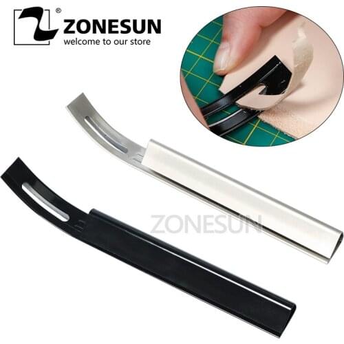 ZONESUN Black Sharp Leather Skiving Knife Tools DIY Leather Craft Safety Cutting Knife Cut off Thin Knives With 3 Blades