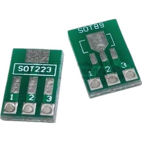 100PCS SOT89 To DIP SOT223 To DIP Adapter Board Transfer Plate Pinboard 1.5mm Pitch Pin Space Test PCB Electronic Circuirt Board