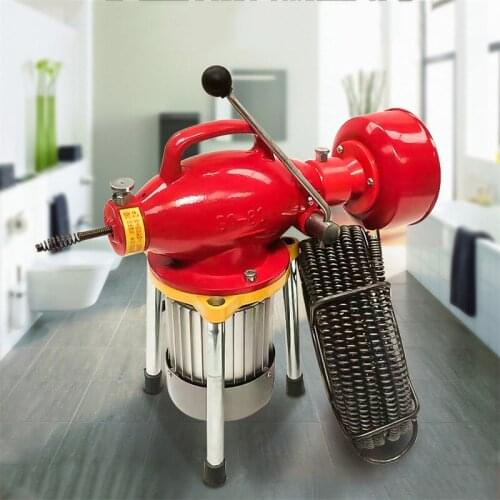 Fully Automatic Pipe Dredging Machine Toilet Dredge Tool Aluminum Alloy Body 220V Profession Sewer Dredge Electric Portable 370W