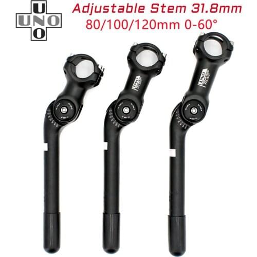UNO Aluminum Alloy Adjustable Bicycle 31.8*80/100/120mm Handlebar Stem Riser Matte Black Bike Parts