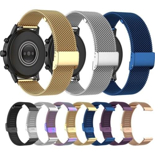 18mm 20mm 22mm Milanese Strap for Galaxy Watch 3 45mm 41mm Active 2 46mm/42mm Gear S2 S3 Metal Bracelet for Huawei GT/2/2e Band