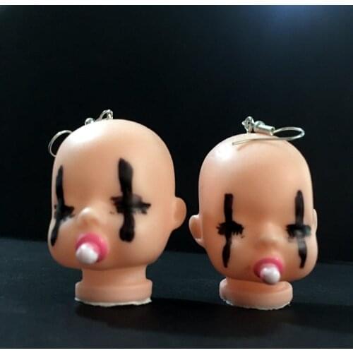 2020 New Face Earrings Creative Hand Made Funny Cute Doll Head Earrings trendy exaggerated hip hop earring fashion ear wholesale