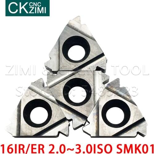16IR 16ER 2.0ISO 2.5ISO 3.0ISO SMK01 Carbide Insert internal Threading Turning Tool CNC tool carbide turning insert For aluminum