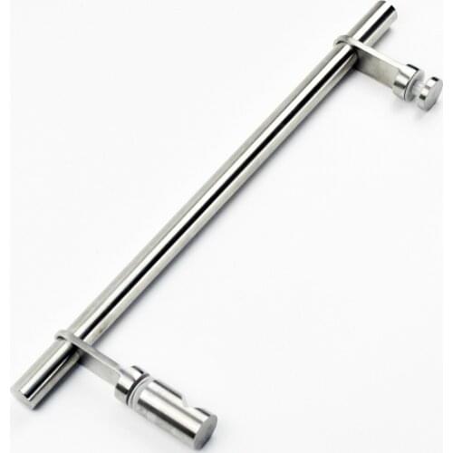 Top Brushed Satin Stainless Steel 304 Glass Sliding Barn Door Handle Shower Door Handle Two side Handle Pull Shower Knob