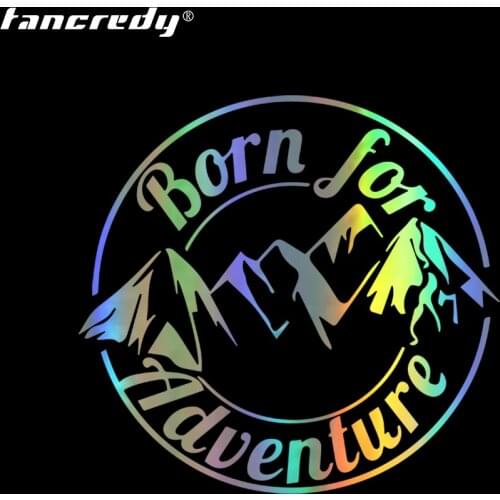 Cool Graphics Born For Adventure Car Styling Bumper Camper Stickers Vinyl Car Window Stickers and Decals Decorations Accessories
