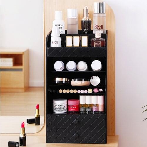 Cosmetic Storage Case Drawer Type Makeup Box Desktop Storage Organizer Independent Multilayer Adjustable Skin Care Jewelry Shelf