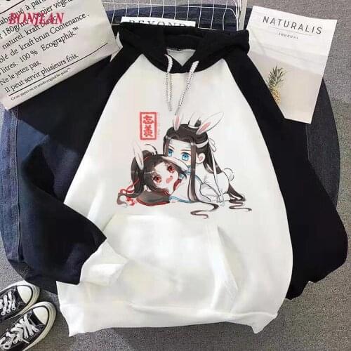 Anime Mo Dao Zu Shi Cosplay Wei WuXian Lan WangJi BL Winter Warm Casual Coat Unisex Hoodies ChenQingLing Sweatshirt 2019
