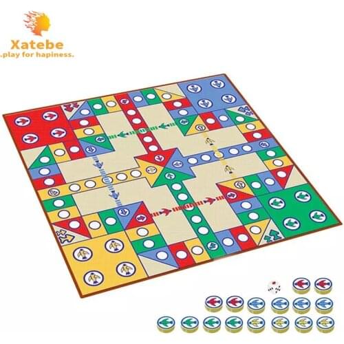 1 Set Flying Chess Playmat Entertainment Aeroplane Chess Rug Travel Game Board Game Parent-Child Party Game for Children Kids