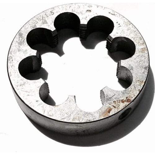 Free shipping of 1PC Metric alloy steel made hand Die M38*1.0/1.5/2.0mm for steel iron aluminum copper workpiece threading