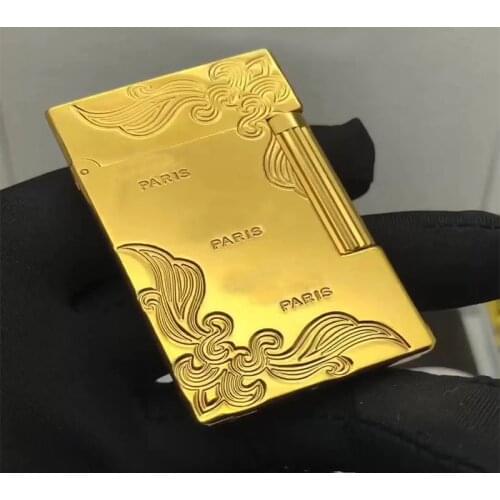 100% brand new retro DuPont bright sound lighter Seiko manufacture windproof copper body cigarette lighter with box