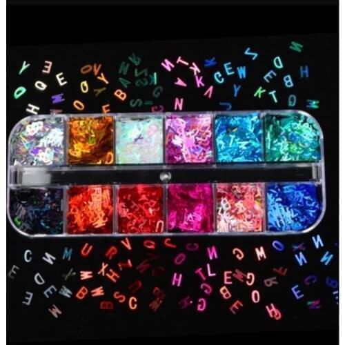 12 Grid Glitter Sequins Epoxy Resin Filling Mixed Paillette Jewelry DIY Mold For Epoxy Resin Filler Decoration Art Glitter Flake