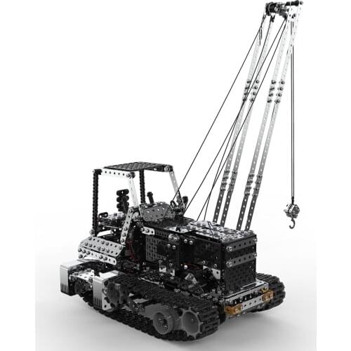 2.4G 10CH RC Crane DIY Stainless Steel Assemble Vehicle Dump Truck Metal RC Car Model Assembly Toys For Kids