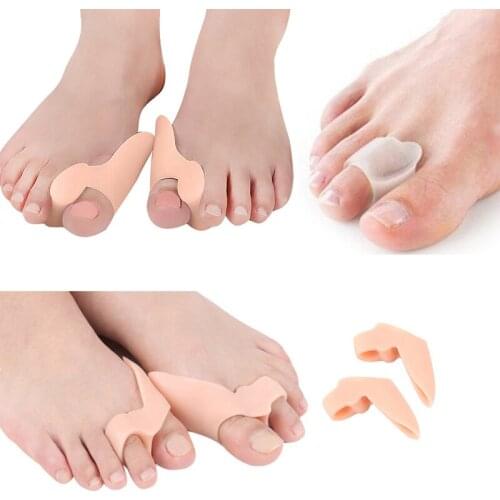 2Pair Soft Gel Toe Separator Bunion Guard Thumb Toe Protector Hallux Valgus Toe Separator Overlapping Corrector Foot Tools