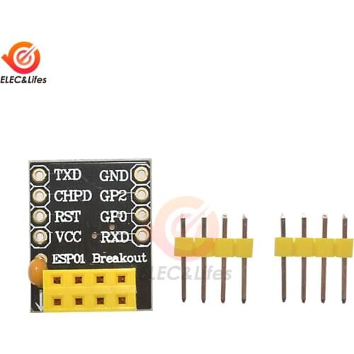 2Pcs ESP8266 ESP-01 Adapter ESP-01S WiFi Wireless Transceiver Module Breadboard Adapter Network breakout board Module