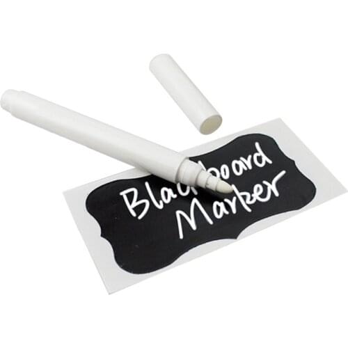 4pcs White Non-dust Chalk Markers for Wall Sticker Kids Room Blackboard Kitchen Jar Convenient Removable Mark Pens Stationery