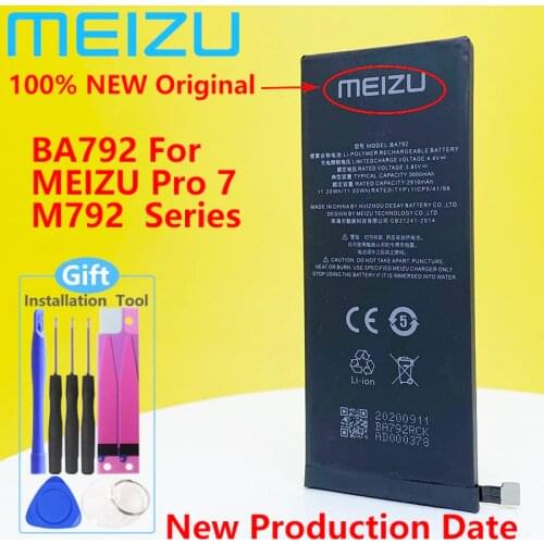 Meizu 100% Original 3000mAh BA792 New Battery For Meizu Pro 7 M792Q M792C M792H BA791 PHone High Quality+Tracking Number