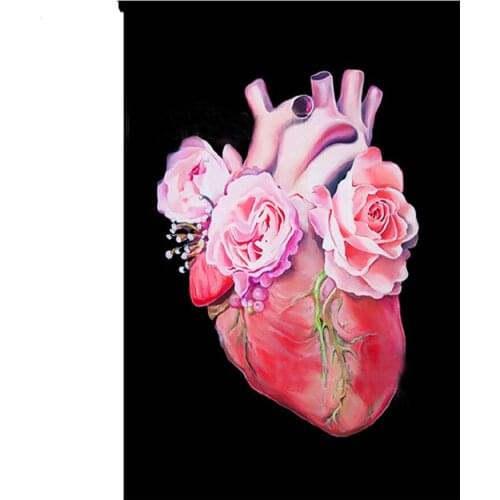 Full Square/Round Drill 5D DIY Diamond Painting Heart Human Organs Medical Anatomy Embroidery Cross Stitch 5D Home Decor BY236