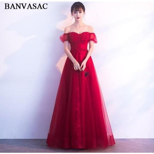 BANVASAC 2018 Lace Appliques Sweetheart Beading A Line Long Evening Dresses Party Short Sleeve Backless Prom Gowns