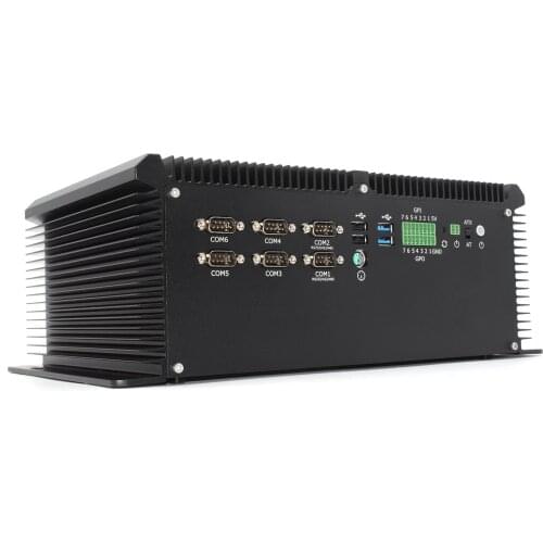 Fanless Factory Computer win10Pro Linux Intel Core i7 7920HQ PS2 GPIO port 4*POE support 9-36v HD VGA DP 3display