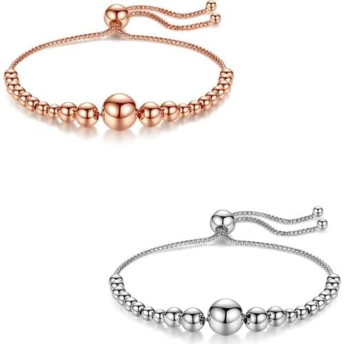 100% 925 Silver New Beaded Flow Adjustable PAN Bracelet Suitable For Original Womens Festival Wedding Gift Diy Charm Jewelry