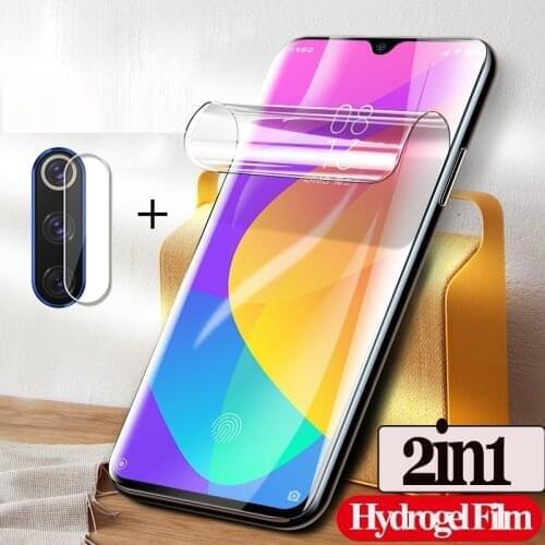 For Xiaomi Mi 9 10 Lite Case For Xiaomi Redmi Note 9s 8 7 Pro 8T 8A 7A 6A Hydrogel Film Screen Protector Camera Len Film