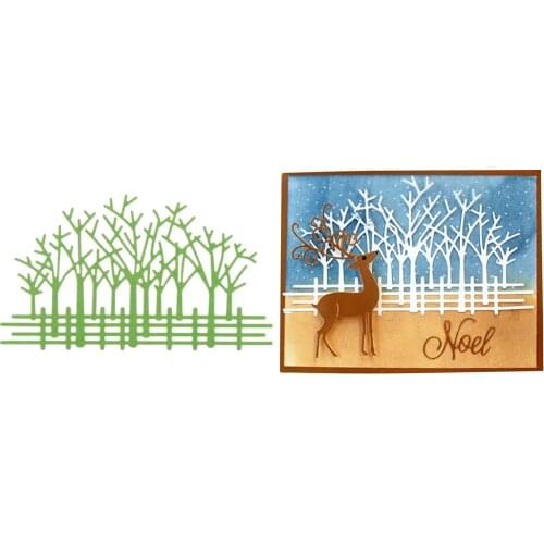 Tree Silhouette Design Metal Cutting Dies Stencil for DIY Scrapbooking Embossing Photo Album Paper Card Decorative Craft Die Cut