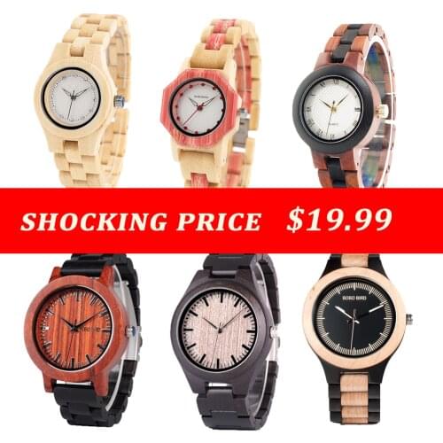 Wood Quartz Wristwatch Men Women Wholesale Bamboo Wooden Watches Personalized Engraving Gifts часы женские BOBO BIRD Timepieces