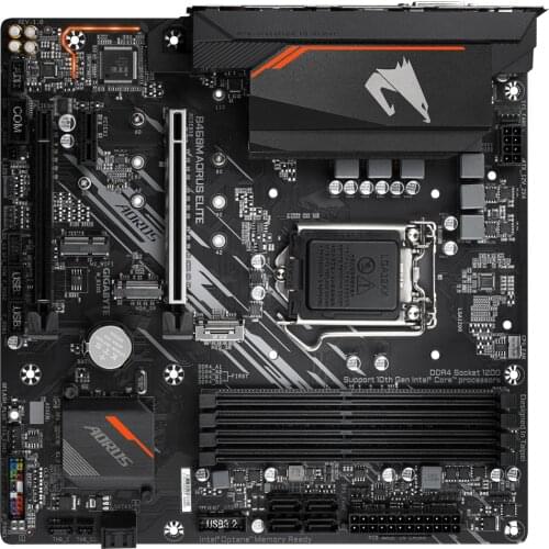 Used,Gigabyte GA B460M AORUS ELITE Micro-ATX Intel B460 DDR4 M.2 128G Support 10 gen LGA 1200 CPU Motherboard