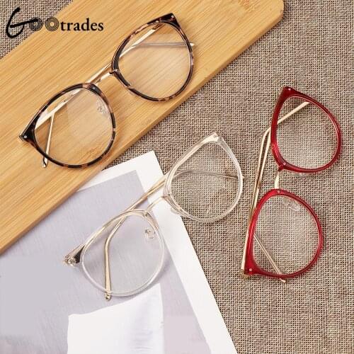 Gootrades Retro Myopia Optical Glasses Eyeglasses Frames For Men Women Trend Metal Spectacles Clear Lenses Glasses Frame