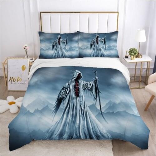 Cartoon Hallowmas Kids Bedding set for Children baby boy girls Duvet cover set pillow case Bed linens Quilt cover 140X200 white